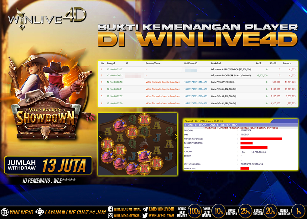 WINLIVE4D JACKPOT SLOT WILD BOUNTY