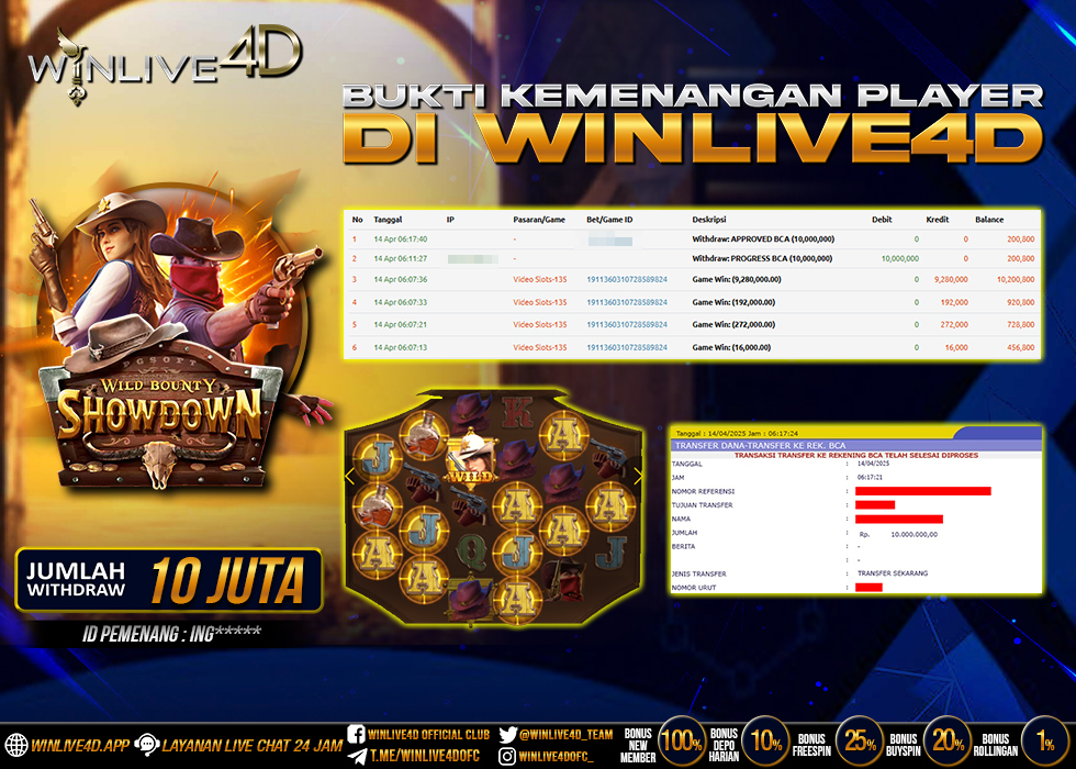 WINLIVE4D JACKPOT SLOT WILD BOUNTY