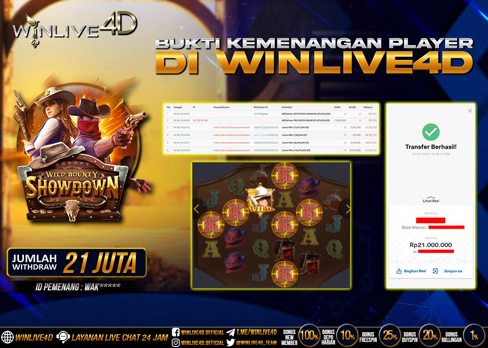 WINLIVE4D JACKPOT SLOT WILD BOUNTY
