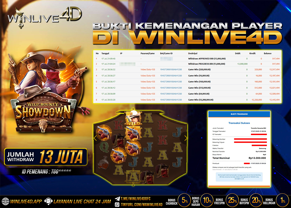 WINLIVE4D JACKPOT SLOT WILD BOUNTY