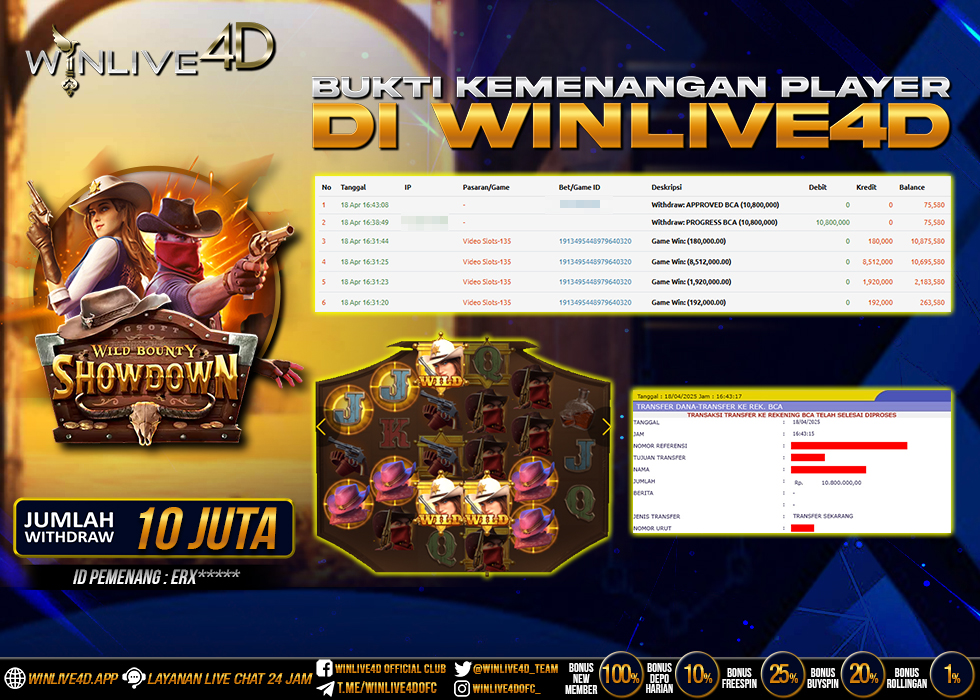 WINLIVE4D JACKPOT SLOT WILD BOUNTY