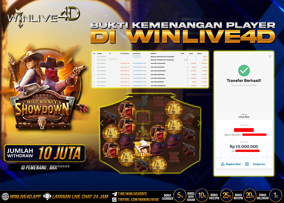 WINLIVE4D JACKPOT SLOT WILD BOUNTY