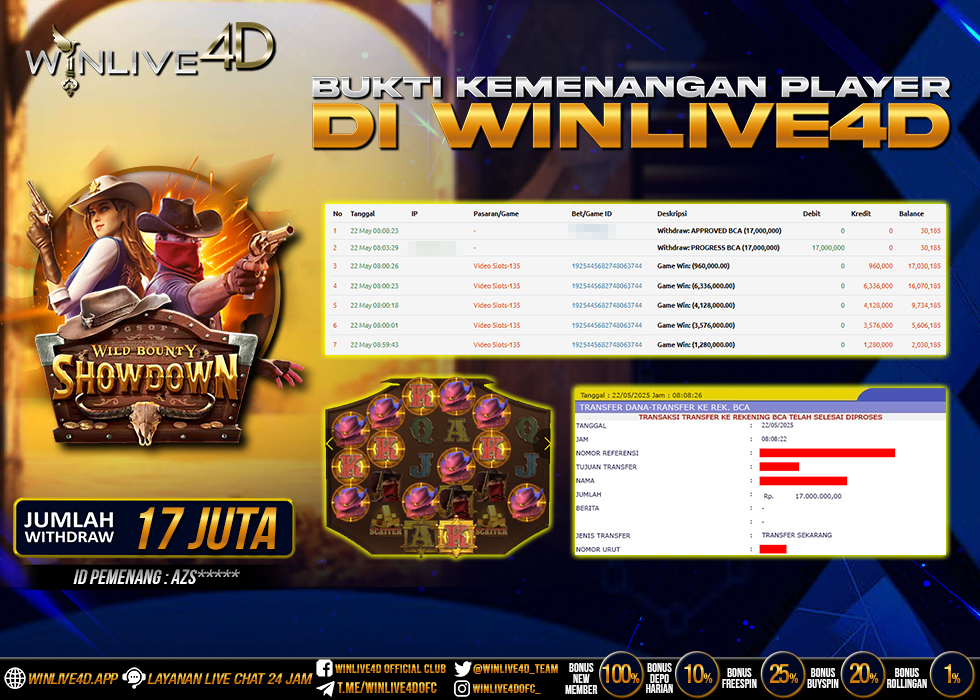 WINLIVE4D JACKPOT SLOT WILD BOUNTY