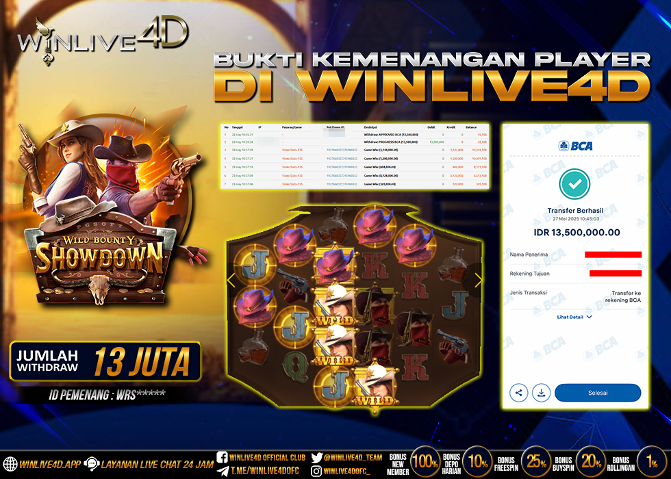 WINLIVE4D JACKPOT SLOT WILD BOUNTY