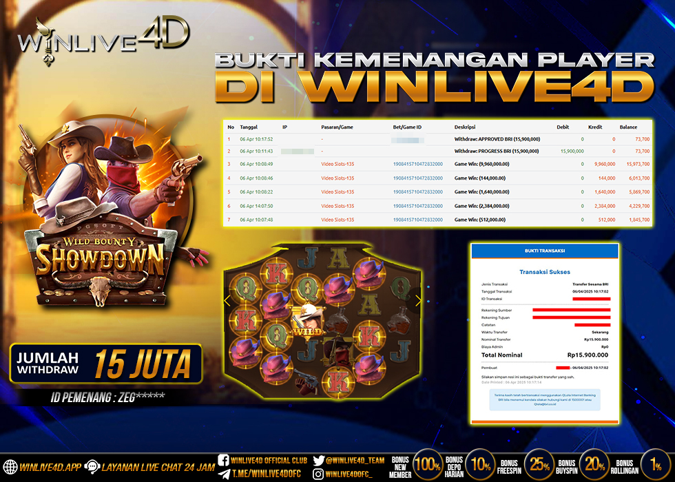 WINLIVE4D JACKPOT SLOT WILD BOUNTY