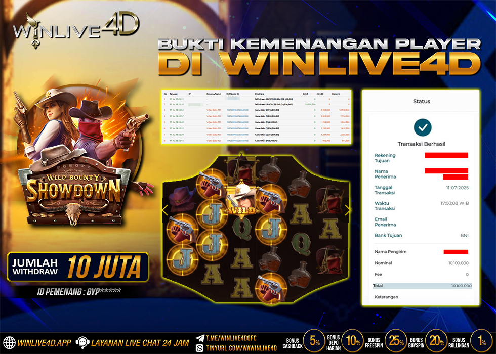 WINLIVE4D JACKPOT SLOT WILD BOUNTY SHOWDOWN