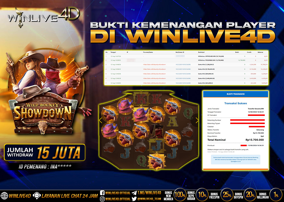 WINLIVE4D JACKPOT SLOT WILD BOUNTY SHOWDOWN