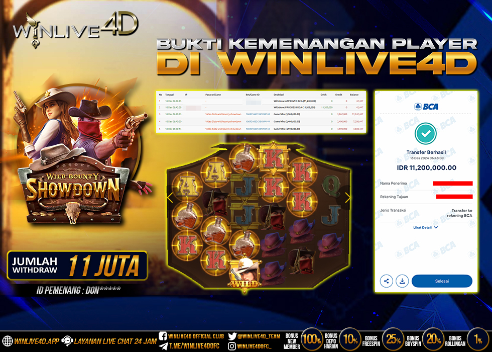 WINLIVE4D JACKPOT SLOT WILD BOUNTY SHOWDOWN