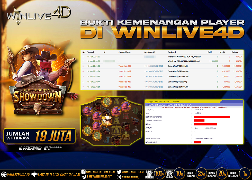 WINLIVE4D JACKPOT SLOT WILD BOUNTY SHOWDOWN