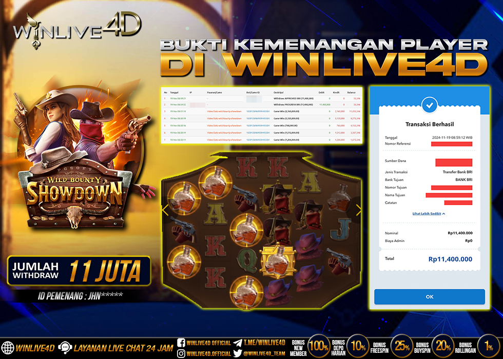 WINLIVE4D JACKPOT SLOT WILD BOUNTY SHOWDOWN