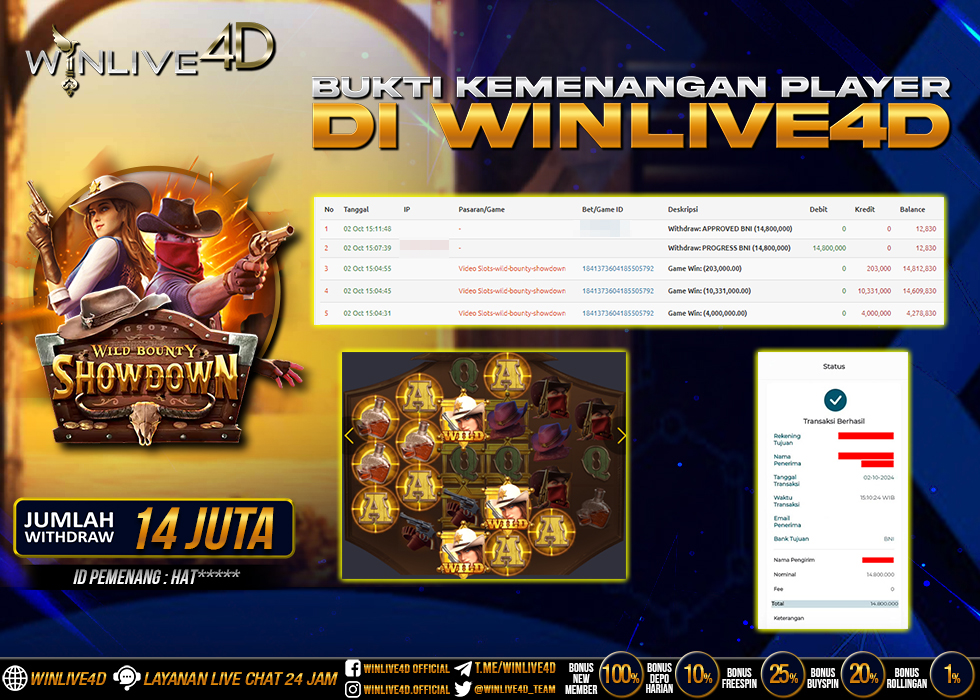 WINLIVE4D JACKPOT SLOT WILD BOUNTY