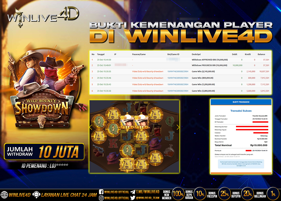 WINLIVE4D JACKPOT SLOT WILD BOUNTY
