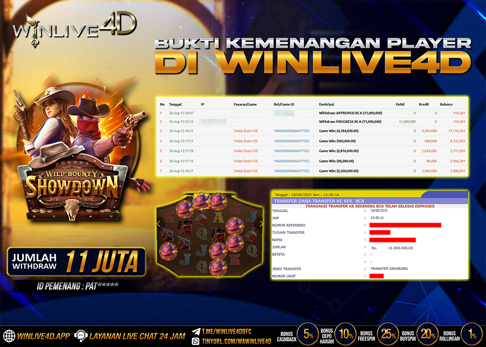 WINLIVE4D JACKPOT SLOT WILD BOUNTY