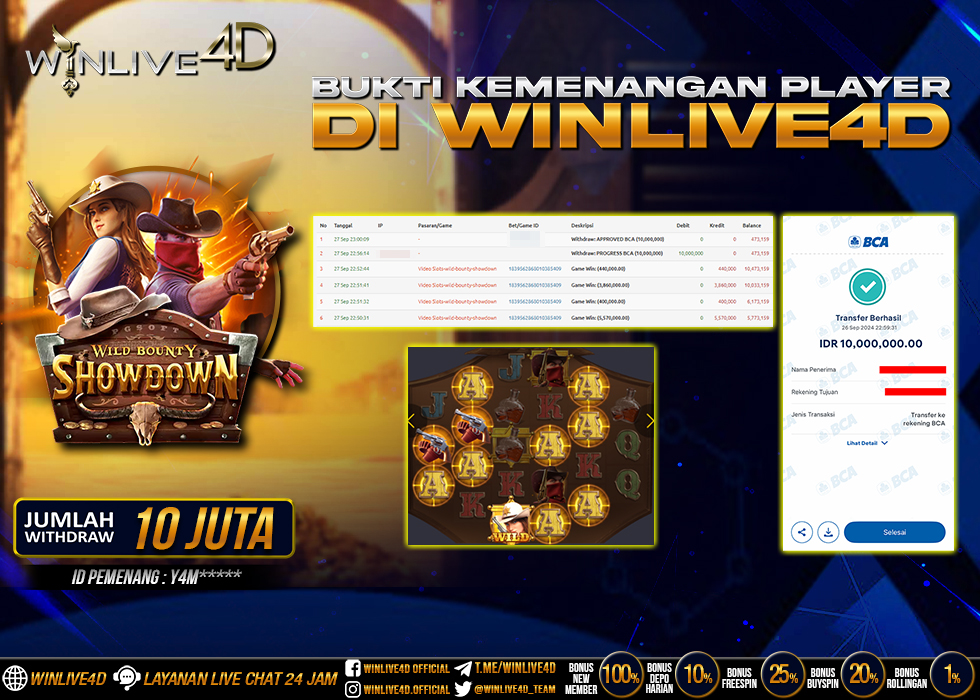 WINLIVE4D JACKPOT SLOT WILD BOUNTY SHOWDOWN