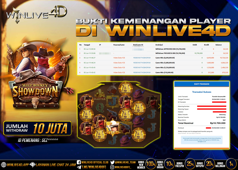 WINLIVE4D JACKPOT SLOT WILD BOUNTY SHOWDOWN