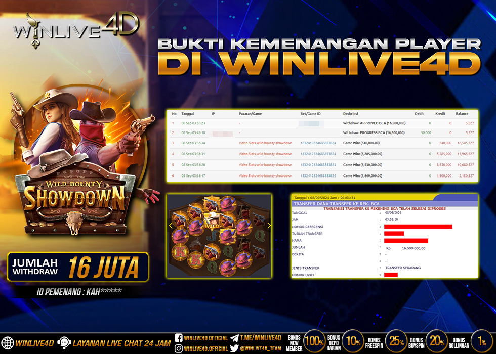 WINLIVE4D JACKPOT SLOT WILD BOUNTY SHOWDOWN