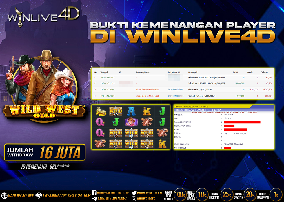 WINLIVE4D JACKPOT SLOT WILD WEST GOLD