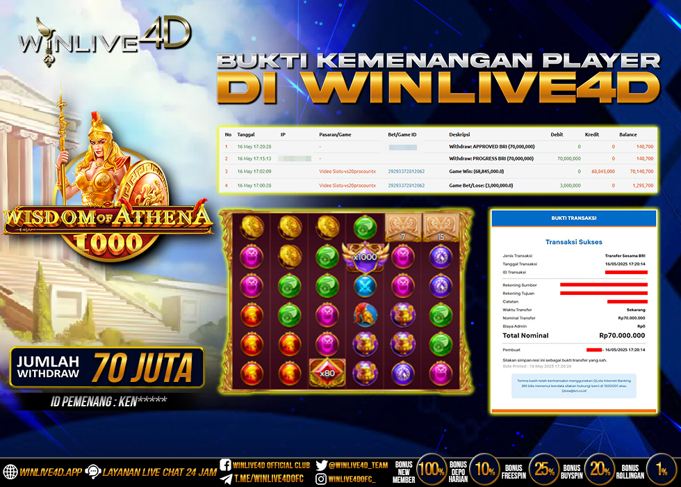 WINLIVE4D JACKPOT wisdom-of-athena-1000