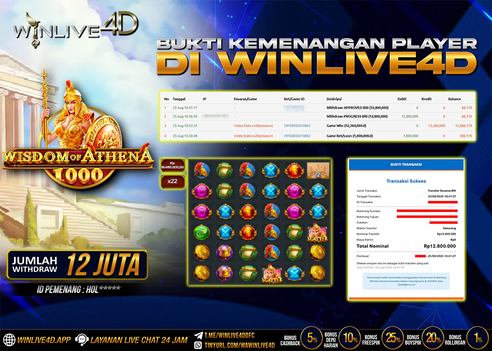 WINLIVE4D JACKPOT wisdom-of-athena-1000