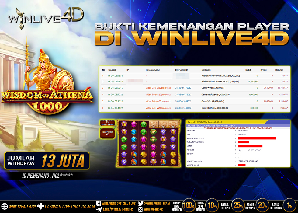WINLIVE4D JACKPOT wisdom-of-athena-1000-6-12-24