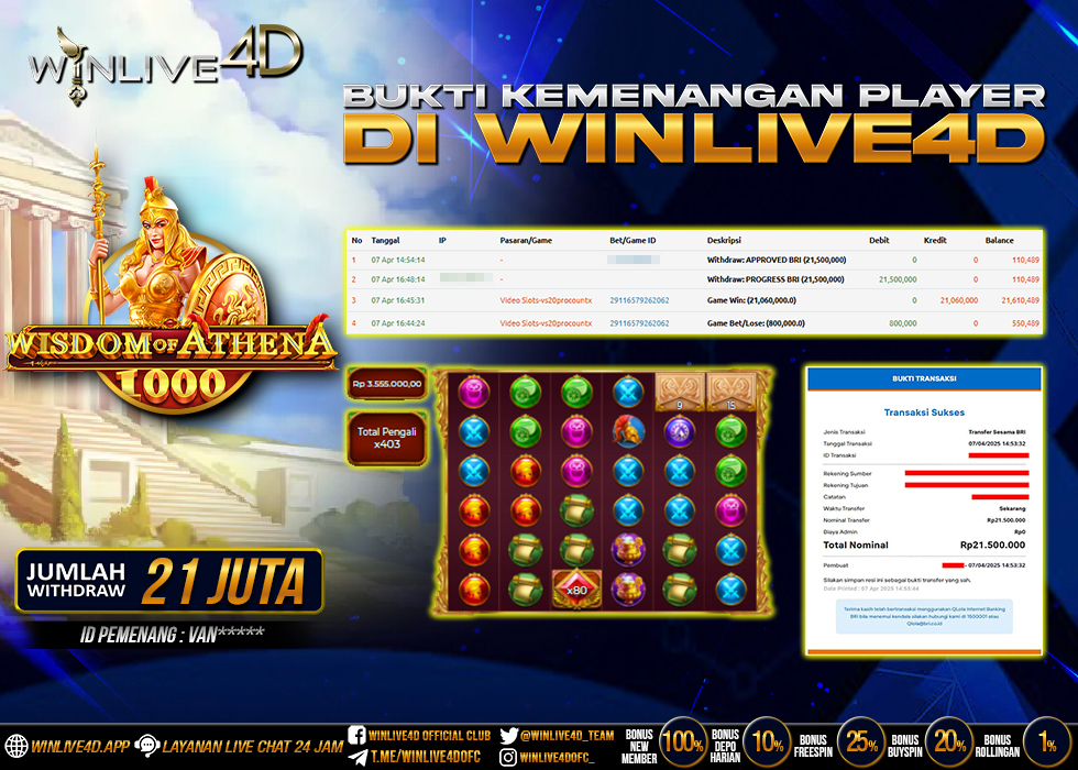 WINLIVE4D JACKPOT wisdom-of-athena-1000