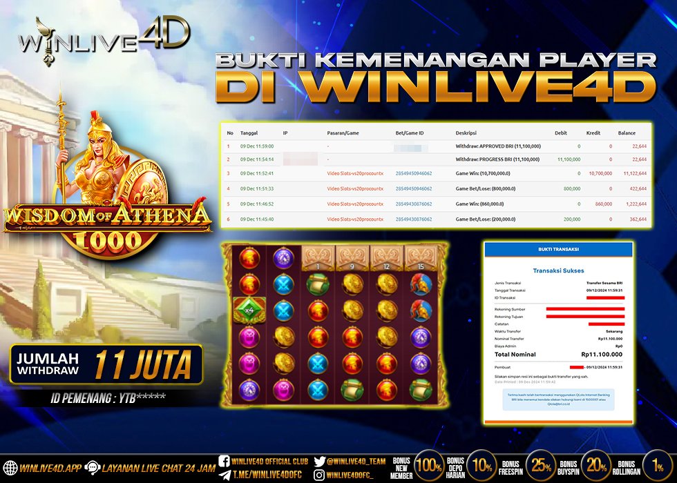 WINLIVE4D JACKPOT wisdom-of-athena-1000-9-12-24