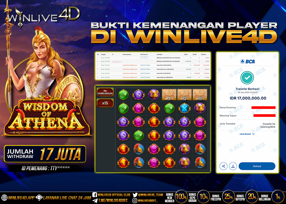 WINLIVE4D JACKPOT WISDOM OF ATHENA