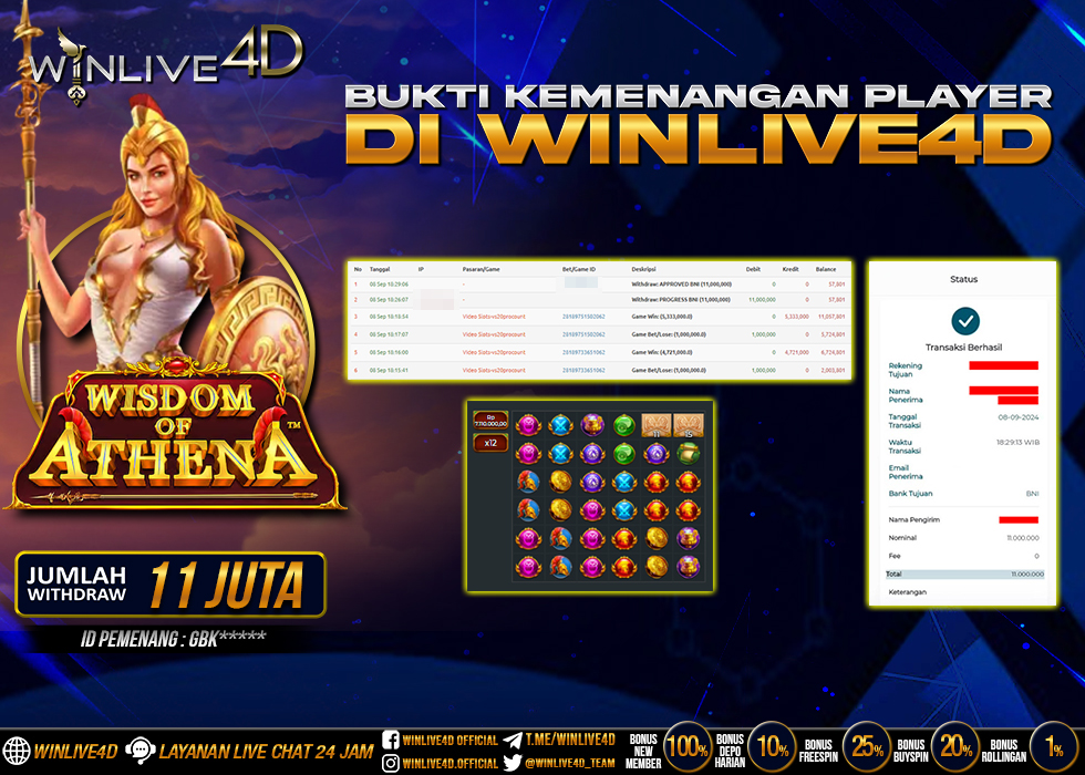 WINLIVE4D JACKPOT WISDOM OF ATHENA