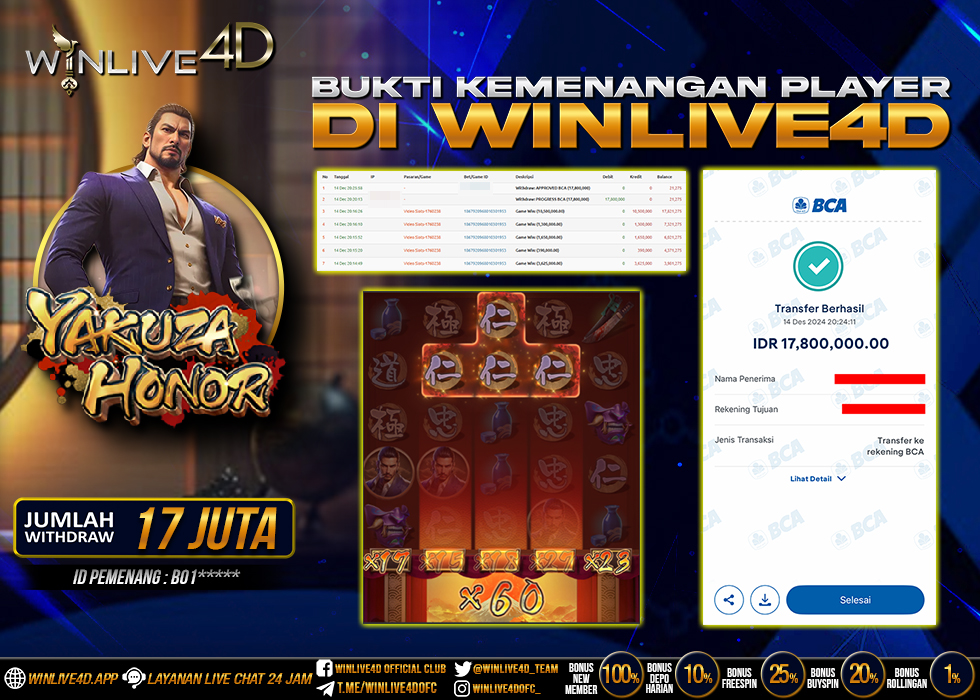 WINLIVE4D JACKPOT SLOT YAKUZA HONOR
