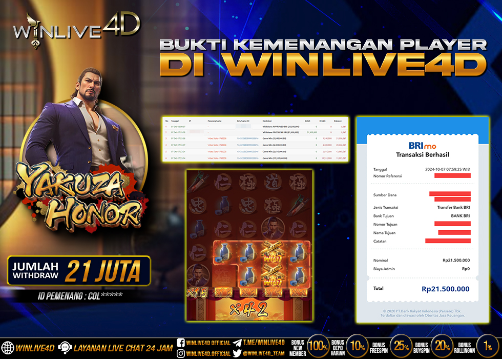 WINLIVE4D JACKPOT YAKUZA HONOR