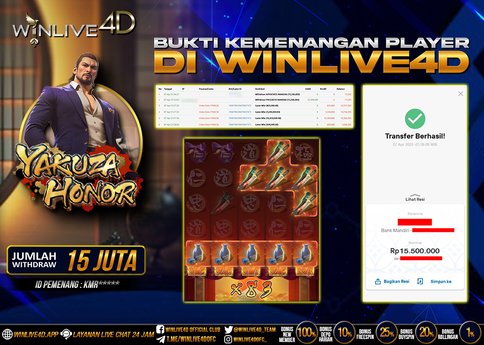 WINLIVE4D JACKPOT YAKUZA HONOR