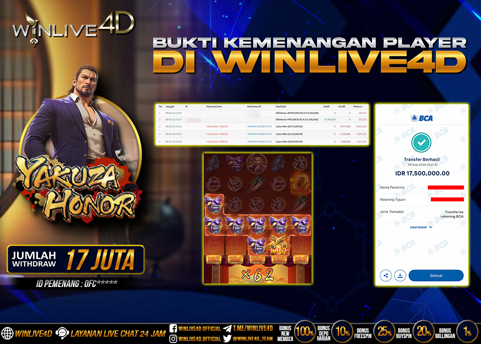 WINLIVE4D JACKPOT YAKUZA HONOR