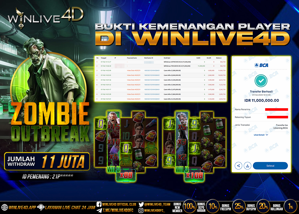 WINLIVE4D JACKPOT SLOT ZOMBIE OUTBREAK