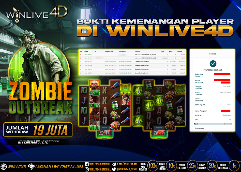 WINLIVE4D JACKPOT SLOT ZOMBIE OUTBREAK