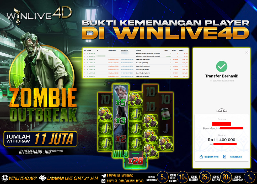WINLIVE4D JACKPOT SLOT ZOMBIE OUTBREAK