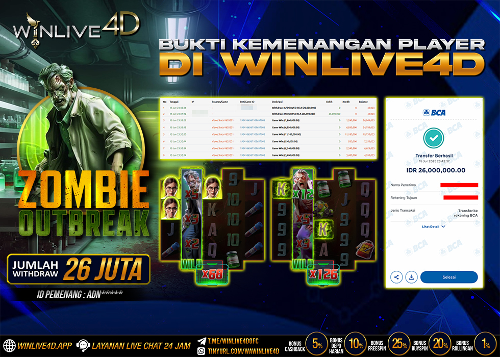 WINLIVE4D JACKPOT SLOT ZOMBIE OUTBREAK