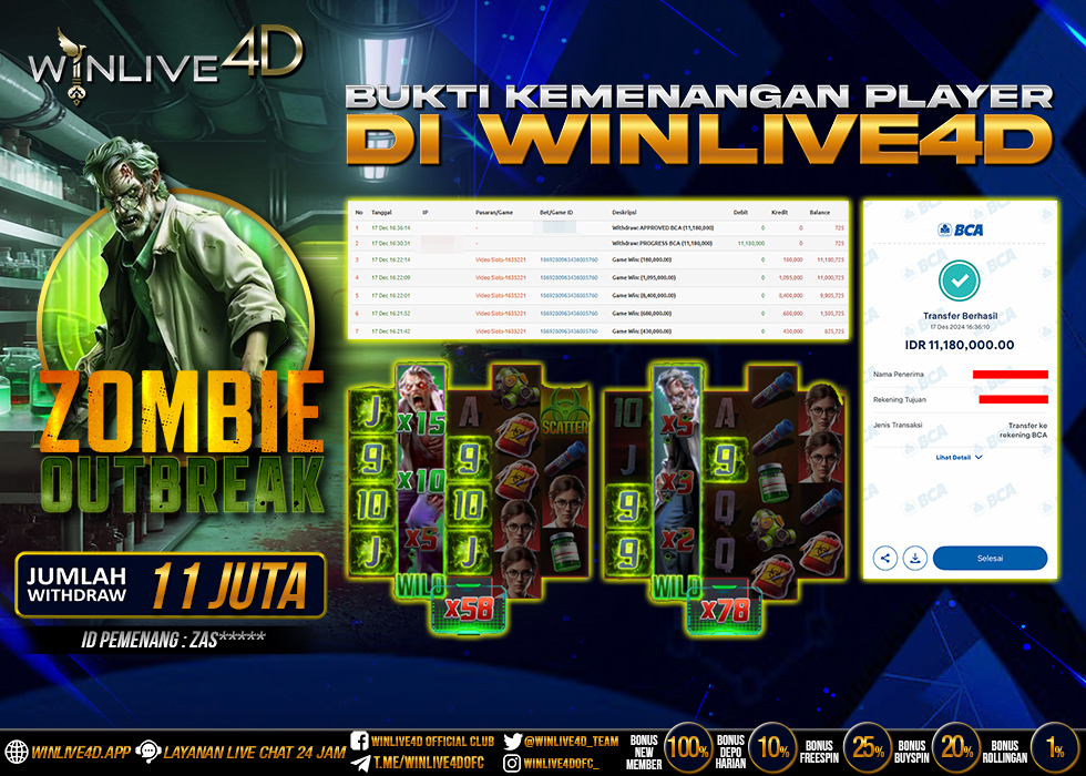 WINLIVE4D JACKPOT SLOT ZOMBIE OUTBREAK