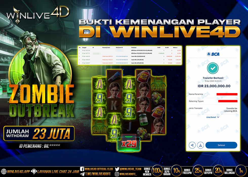 WINLIVE4D JACKPOT SLOT ZOMBIE OUTBREAK