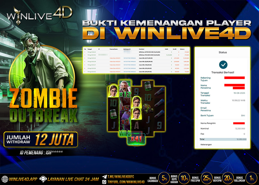 WINLIVE4D JACKPOT SLOT ZOMBIE OUTBREAK