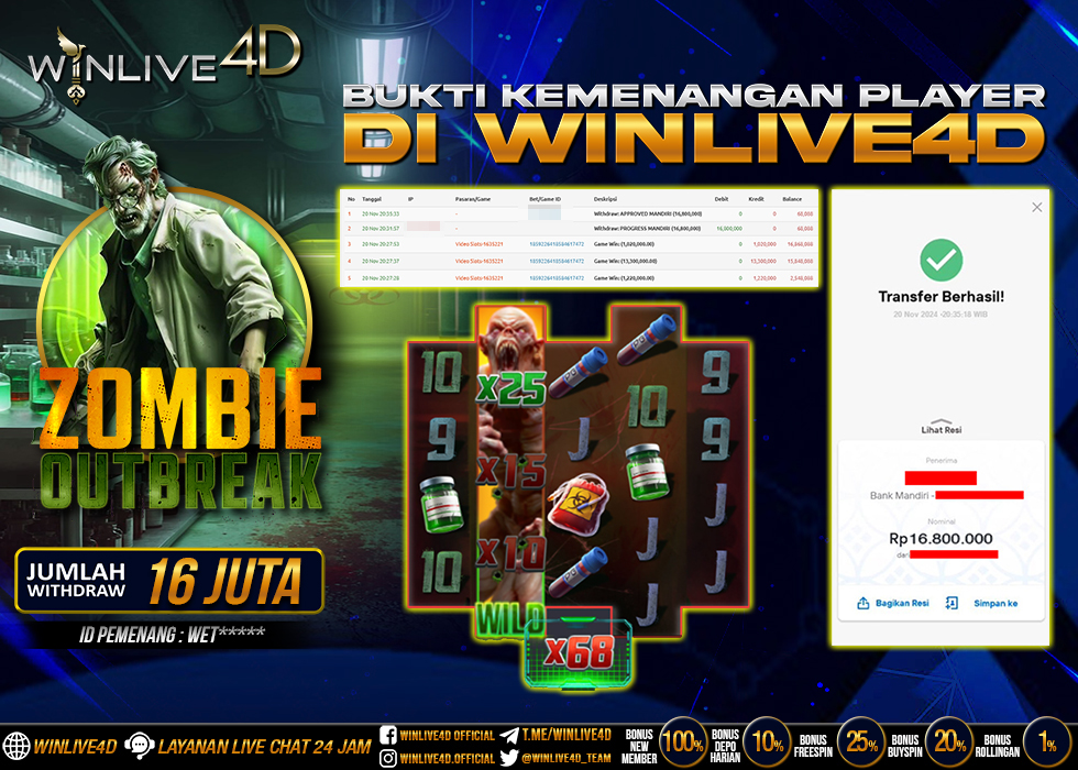 WINLIVE4D JACKPOT SLOT ZOMBIE OUTBREAK