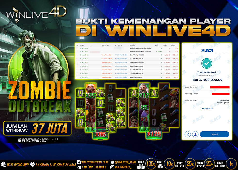 WINLIVE4D JACKPOT SLOT ZOMBIE OUTBREAK