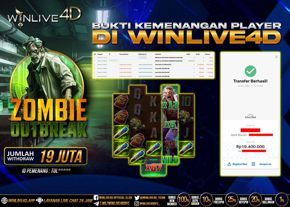 WINLIVE4D JACKPOT SLOT ZOMBIE OUTBREAK