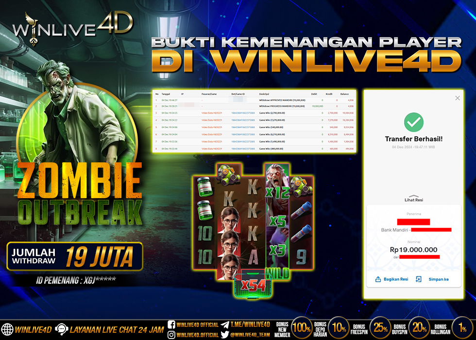 WINLIVE4D JACKPOT SLOT ZOMBIE OUTBREAK