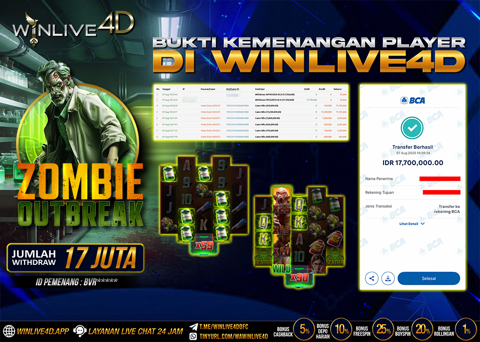 WINLIVE4D JACKPOT SLOT ZOMBIE OUTBREAK